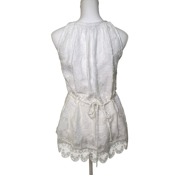 Derek Lam 10 Crosby Sleeveless Lace Hem Top, Size 6 - Picture 3 of 8
